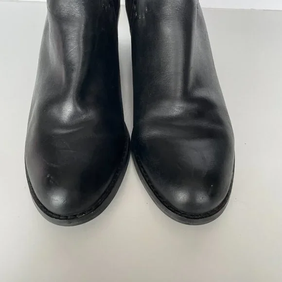 MIZ Mooz Nicole Ankle Booties Leather Studded Black 6.5 - Picture 9 of 9